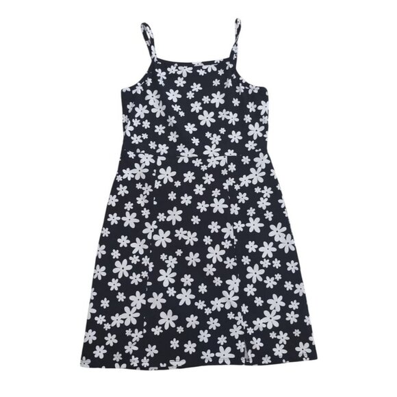 art class. Girls black and white floral print dress and white shirt sleeve. NWT - Picture 3 of 10